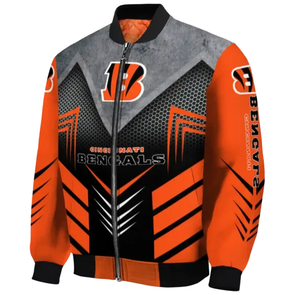 cincinnati bengals arrow layer orange black bomber jacket best selling