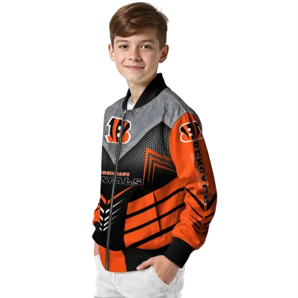 cincinnati bengals arrow layer orange black bomber jacket trendy