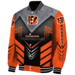 cincinnati bengals arrow layer orange black varsity jacket best selling.webp
