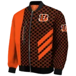 cincinnati bengals triple side stripes orange black bomber jacket best selling
