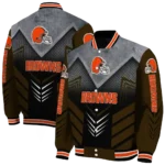 cleveland browns arrow layer brown black varsity jacket best selling.webp