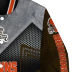 cleveland browns arrow layer brown black varsity jacket best selling.webp