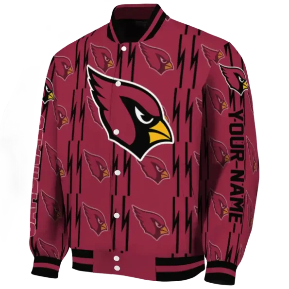 custom arizona cardinals bolt stripe red varsity jacket best selling.webp