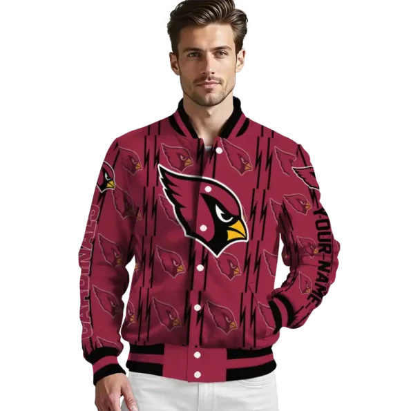 custom arizona cardinals bolt stripe red varsity jacket high quality.webp
