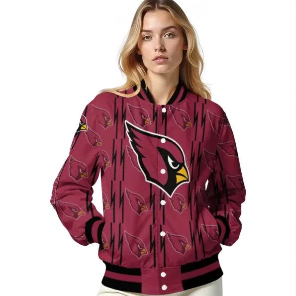 custom arizona cardinals bolt stripe red varsity jacket latest model.webp
