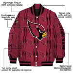custom arizona cardinals bolt stripe red varsity jacket best selling.webp