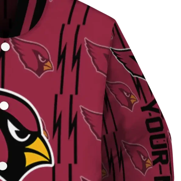 custom arizona cardinals bolt stripe red varsity jacket premium grade.webp