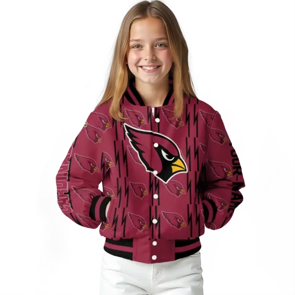custom arizona cardinals bolt stripe red varsity jacket top rated.webp