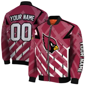 custom arizona cardinals chevron angles red bomber jacket fashion forward