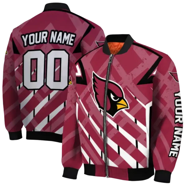 custom arizona cardinals chevron angles red bomber jacket fashion forward