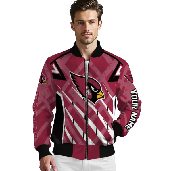 custom arizona cardinals chevron angles red bomber jacket high quality