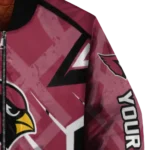 custom arizona cardinals chevron angles red bomber jacket best selling