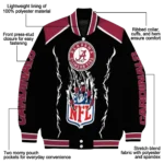 custom arizona cardinals claw blood red black varsity jacket best selling.webp