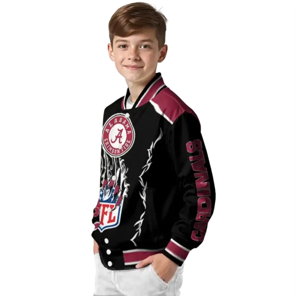 custom arizona cardinals claw blood red black varsity jacket trendy.webp