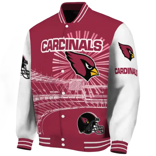 custom arizona cardinals ferris arena red white varsity jacket best selling.webp