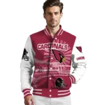 custom arizona cardinals ferris arena red white varsity jacket best selling.webp