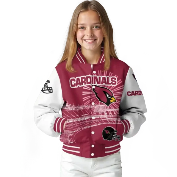 custom arizona cardinals ferris arena red white varsity jacket top rated.webp