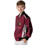 custom arizona cardinals hexagon grid red bomber jacket best selling