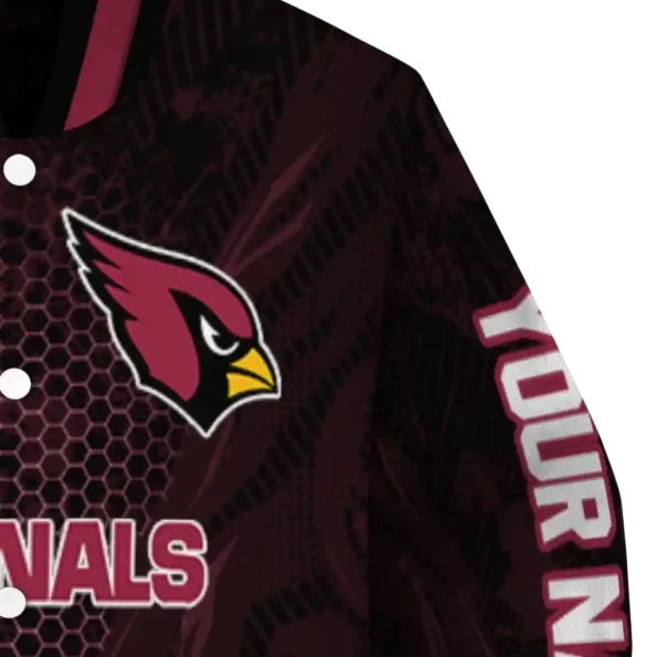 custom arizona cardinals hexagon mesh red black varsity jacket premium grade.webp