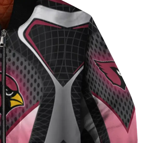 custom arizona cardinals mesh chest black crocs black bomber jacket premium grade