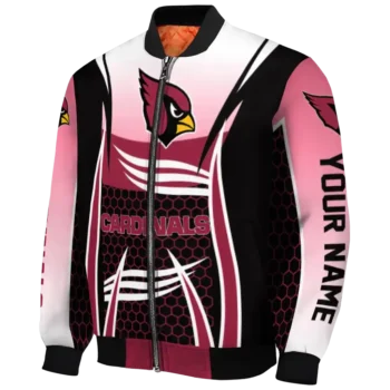 custom arizona cardinals mesh effect red black bomber jacket best selling