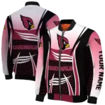 custom arizona cardinals mesh effect red black bomber jacket best selling