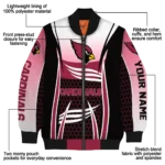 custom arizona cardinals mesh effect red black bomber jacket best selling
