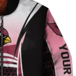 custom arizona cardinals mesh effect red black bomber jacket best selling