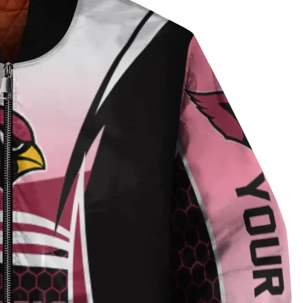 custom arizona cardinals mesh effect red black bomber jacket premium grade