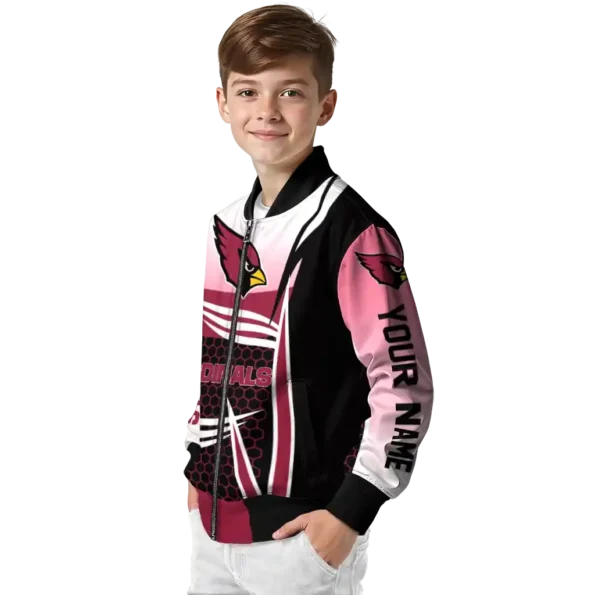 custom arizona cardinals mesh effect red black bomber jacket trendy