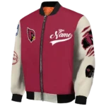 custom arizona cardinals razorback outline red nude bomber jacket best selling