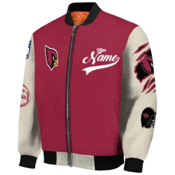 custom arizona cardinals razorback outline red nude bomber jacket best selling