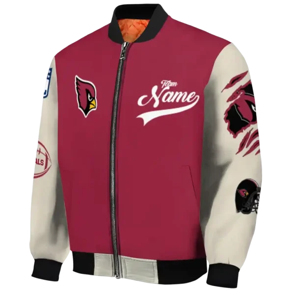 custom arizona cardinals razorback outline red nude bomber jacket best selling