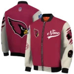 custom arizona cardinals razorback outline red nude bomber jacket best selling