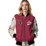 custom arizona cardinals razorback outline red nude bomber jacket best selling