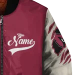 custom arizona cardinals razorback outline red nude bomber jacket best selling