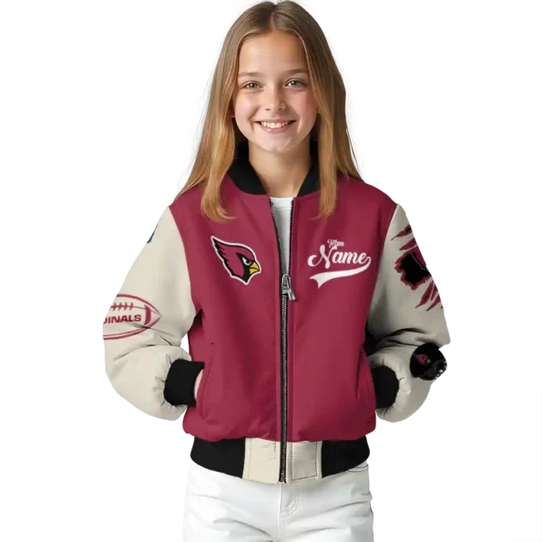 custom arizona cardinals razorback outline red nude bomber jacket top rated