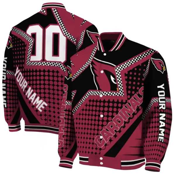 custom arizona cardinals star burst red varsity jacket fashion forward.webp