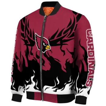 custom arizona cardinals winged blaze red white bomber jacket best selling