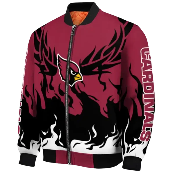 custom arizona cardinals winged blaze red white bomber jacket best selling