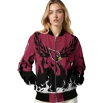 custom arizona cardinals winged blaze red white bomber jacket best selling