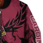 custom arizona cardinals winged blaze red white bomber jacket best selling