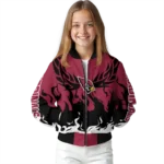 custom arizona cardinals winged blaze red white bomber jacket best selling