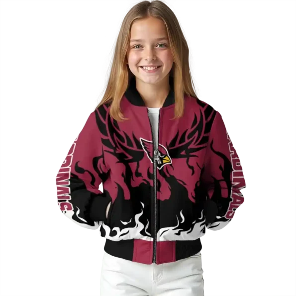 custom arizona cardinals winged blaze red white bomber jacket top rated