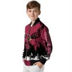 custom arizona cardinals winged blaze red white bomber jacket best selling