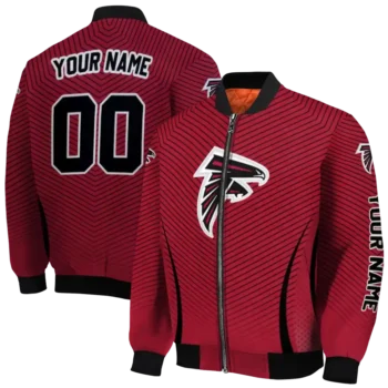 custom atlanta falcons chevron arrow red bomber jacket fashion forward