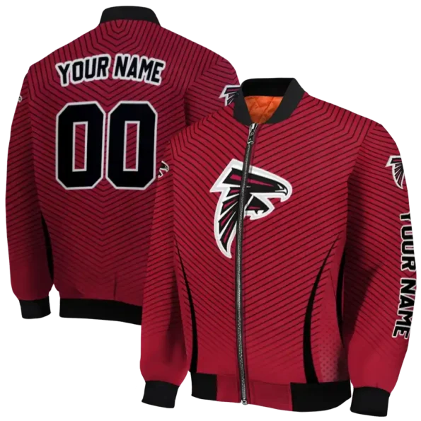 custom atlanta falcons chevron arrow red bomber jacket fashion forward
