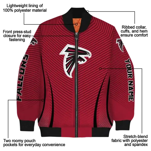 custom atlanta falcons chevron arrow red bomber jacket new arrival