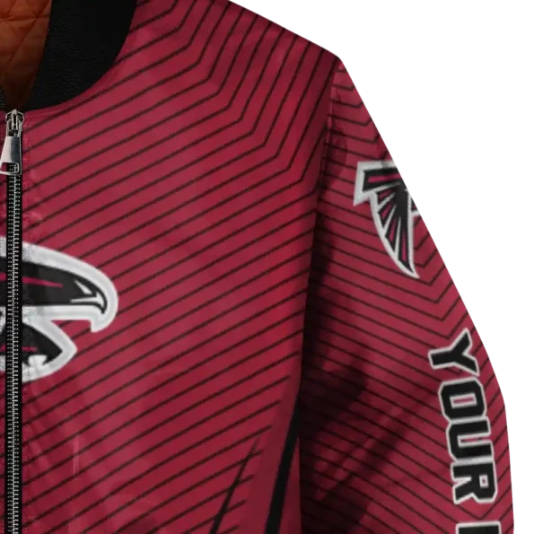 custom atlanta falcons chevron arrow red bomber jacket premium grade