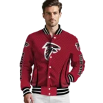 custom atlanta falcons chevron arrow red varsity jacket best selling.webp